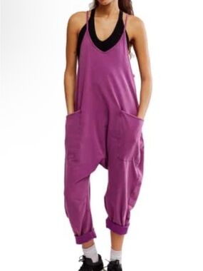 NWT Free People Hot Shot Onesie in Mulberry size Medium